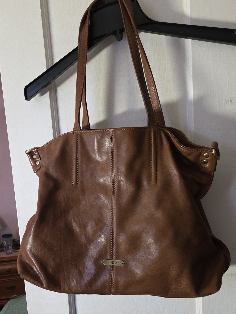 Lucky Brand Cognac Brown Leather Tote